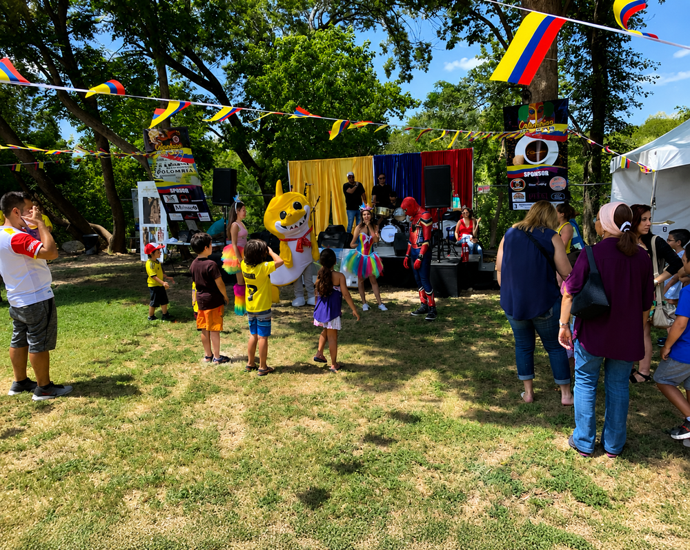 Family enjoying the festival